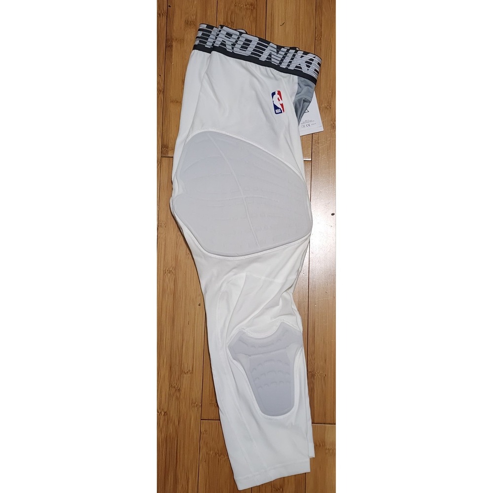 Nike Pro NBA Hyperstrong 3/4 Padded Men's 4XL Basketball Tights White 881963-100